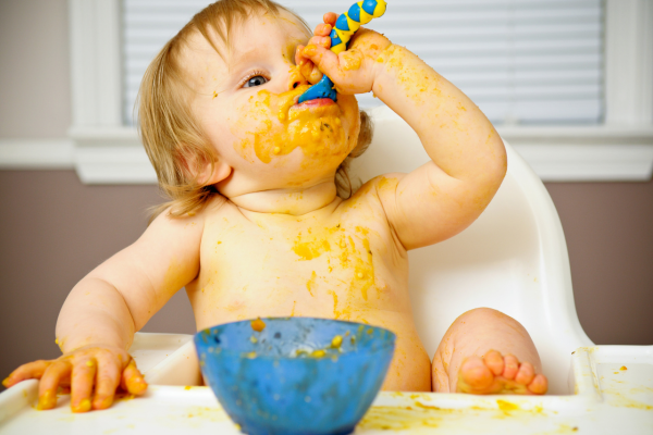 Baby messy eating