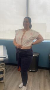 Image: A woman in an exam room