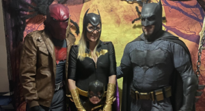 Image: A family dressed up for Halloween