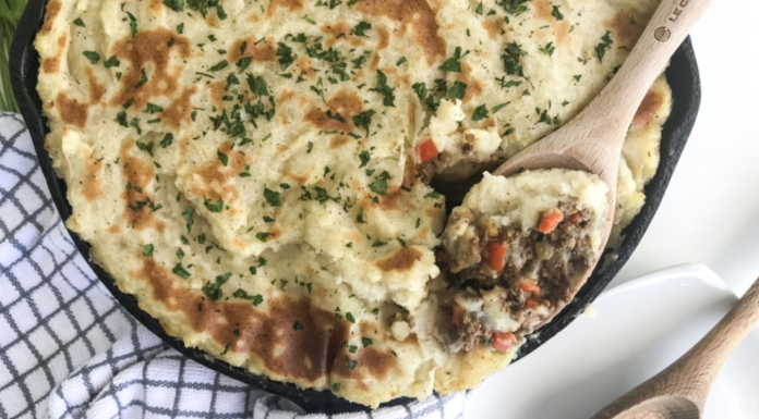 Shepherd’s Pie: My Take on a Traditional Irish Favorite Image: Homemade shepherd's pie in a cast iron skillet