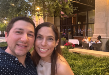 Miami Mom Collective Welcomes MIA Mom Lati Ghanem Image: Two people smiling in front of a restaurant