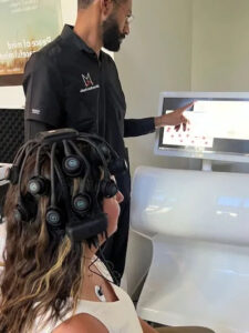 Image: A patient receiving a brain wave scan