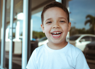 Image: A little boy with a big toothy smile