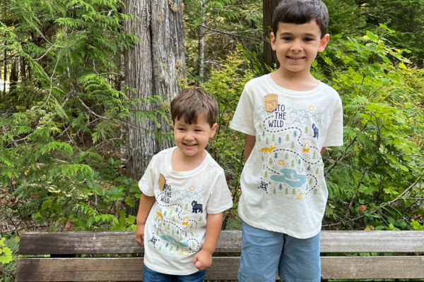 Image: Two brothers enjoying a national park
