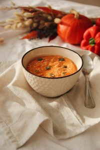 Image: A bowl of butternut squash soup