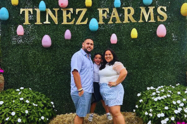 Image: Krystal and her family at Tinez Farms