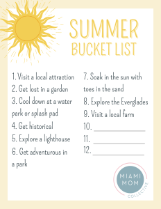 Image: Miami Mom Collective's Miami Summer Bucket List