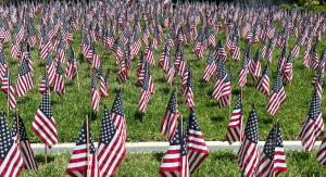 Image: A field of American flags