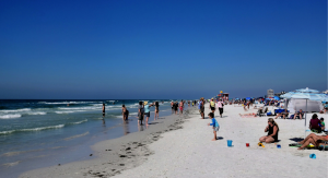 Image: Families enjoy the beach on Siesta Key