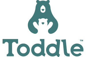 Toddle Logo - Master_Full Color Stacked With Toddle Bear - Clara Goldbaum