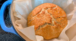 Image: A fresh loaf of homemade bread