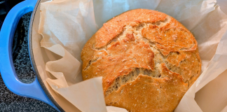 Image: A fresh loaf of homemade bread