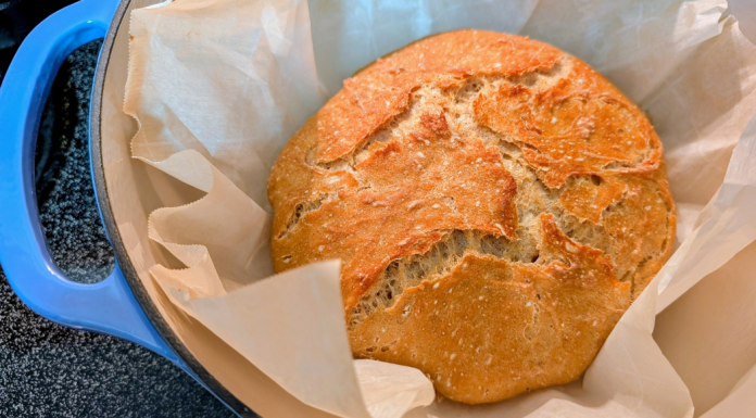 Image: A fresh loaf of homemade bread