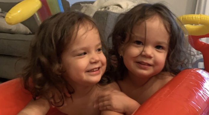 Potty Training Twins: One Mom Shares Her Experience Image: Toddler twin sisters playing together