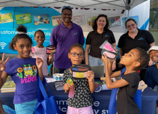 Image: Local children participating in an activity hosted by the Miami-Dade Public Library system