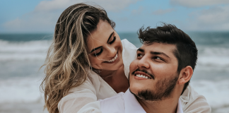 Image: A couple at the beach