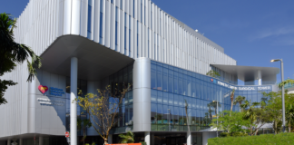 Image: The new Kenneth C. Griffin Surgical Tower of Nicklaus Children's Hospital