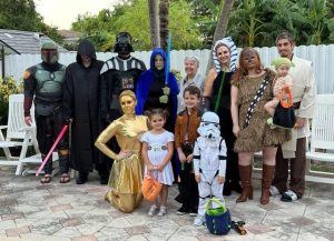 Image: A family dressed up as characters from Star Wars