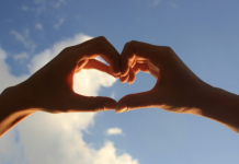 Blessing Bags: The Hidden Blessing of Teaching Kids Empathy Image: Two hearts form a heart against a blue sky