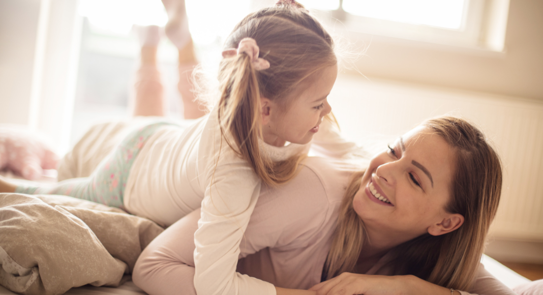 Image: A mom and daughter having fun