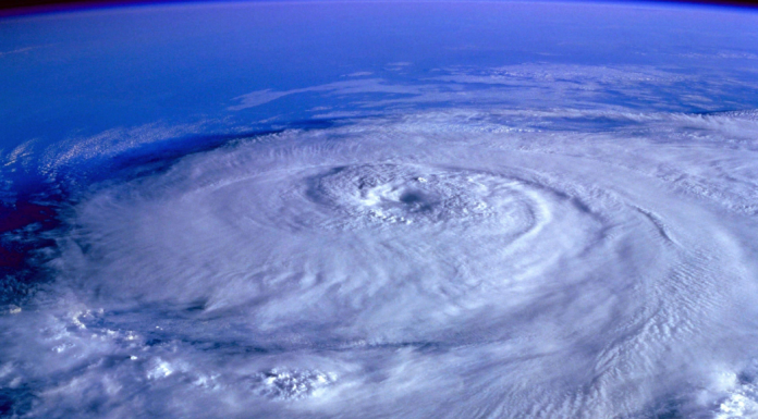 Image: A satellite image of a hurricane