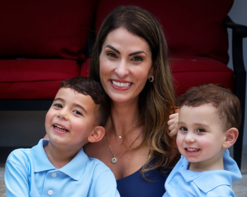 Image: Felicia with her sons