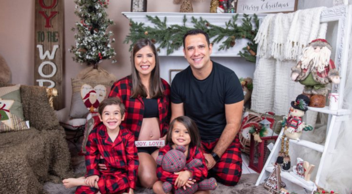 Image: Valerie and her family at Christmas