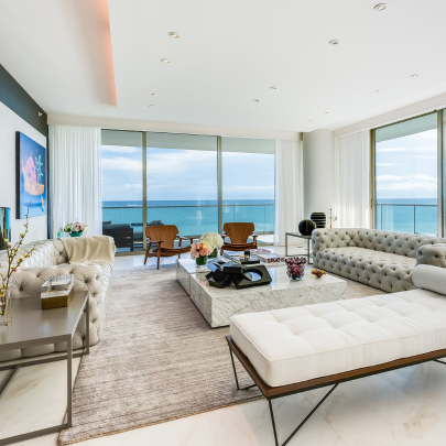 The Edit Beach Condo 405x405 Image: A beautifully staged condo by The Edit on Miami Beach