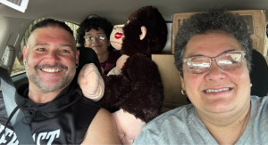 Image: Natasha and her husband taking their son to college