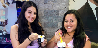 Image: Krystal and her stepdaughter at a local ice cream shop