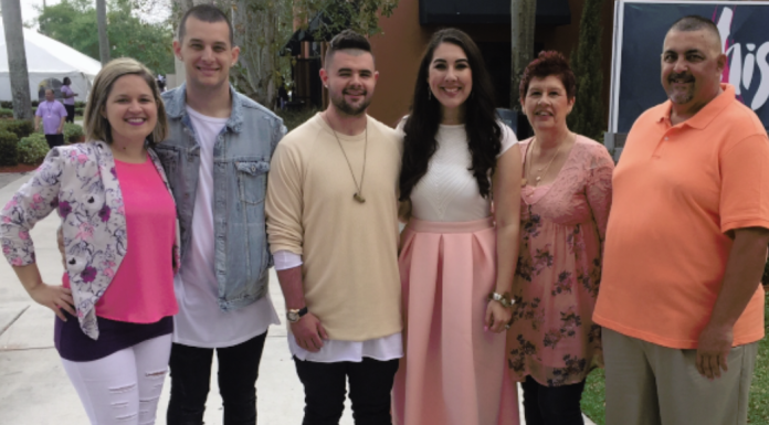 Easter Helped Me to Become a Better Mom Image: Family celebrating Easter at church