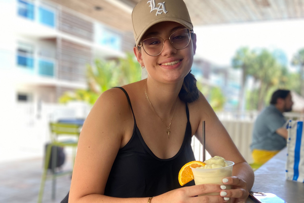 Image: A teen with a mocktail