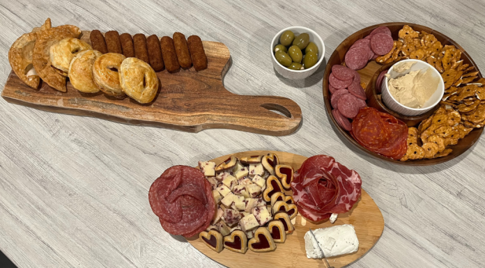 Easy Recipes for Hosting a Small Gathering Image: A simple spread of charcuterie boards