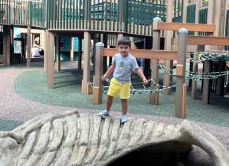 Image: A child enjoying the playground at Sugar Sand Park