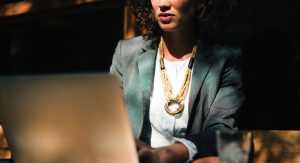 Image: A woman working