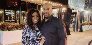 Valentine’s Date Night: Our Top 10 Favorite Spots in Miami Image: Sharonda and her husband outside Trulucks