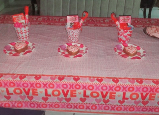 Making Valentine’s Day Special for Your Kids Image: A table decorated for Valentine's Day