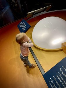A little girl at Tellus Museum in Georgia