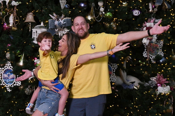 Sandra with her husband and son at Disney's Grand Floridan Resort