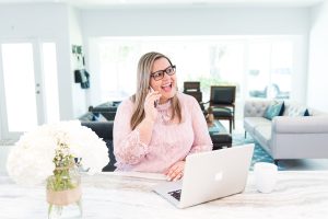 Vanessa, working from her home