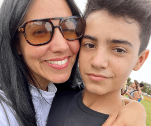 MMC Contributor Illiet Ojeda and her son, Kash after a football game