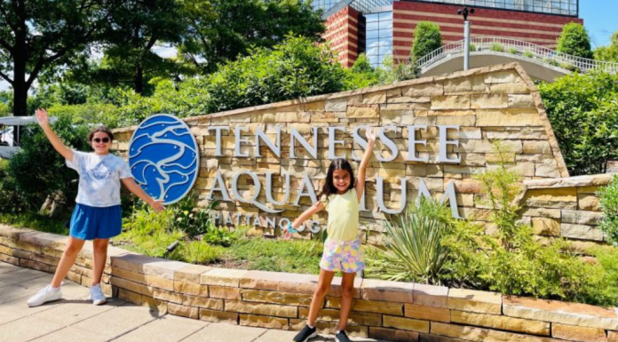 10 Things to do Around Chattanooga, Tennessee Two girls pose for a picture at the Tennessee Aquarium