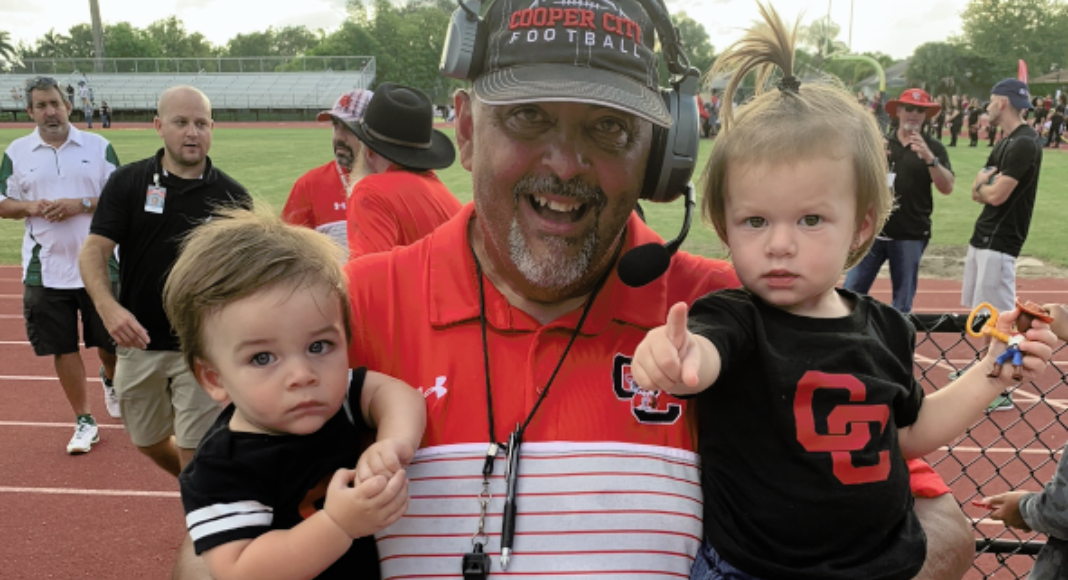 Coach and his grandkids