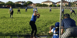 A high school student participating in sports