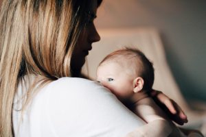 A mother with her newborn baby