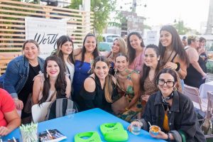 Image: A group of friends at the Miami Mom Collective Bloom Event At The Doral Yard