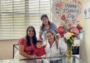 Daniella with her son, mom, and mother-in-law