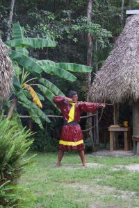 An archery demonstration at the annual American Indian Arts Celebration