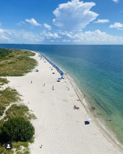 The beach