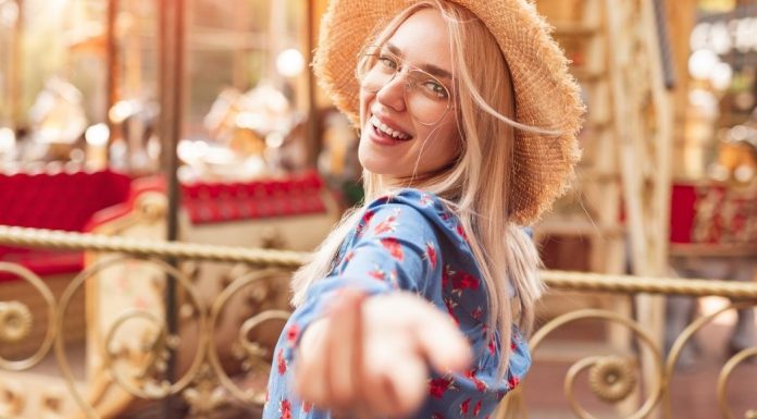 A woman out dancing and having fun